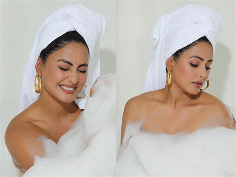 hina khan aznude|Hina Khan Oozes Hotness as She Poses Topless in a Bathtub; .